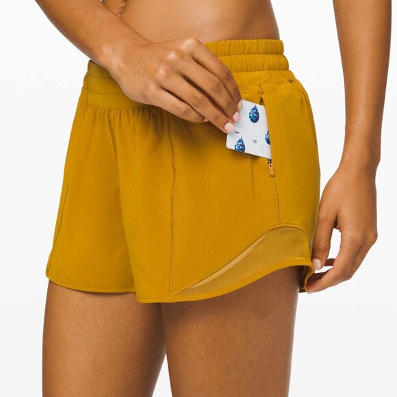 Lululemon Hotty Hot Shorts Womens 4 Fools Gold Yellow - Picture 2 of 8